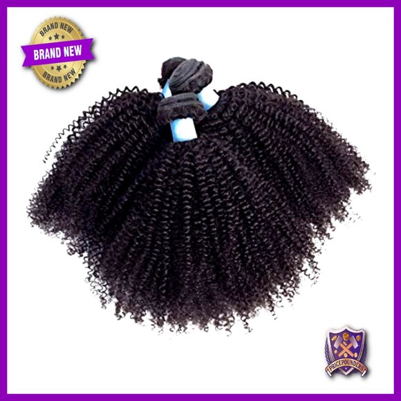 Mongolian Human Hair Extensions 3 Bundles Afro Kinky Curly 20-24 Inch main image 4